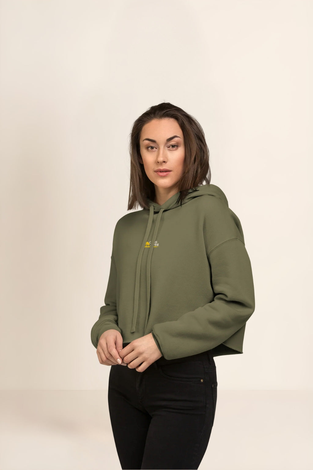 Canis Alpine White Walker Crop Hoodie
