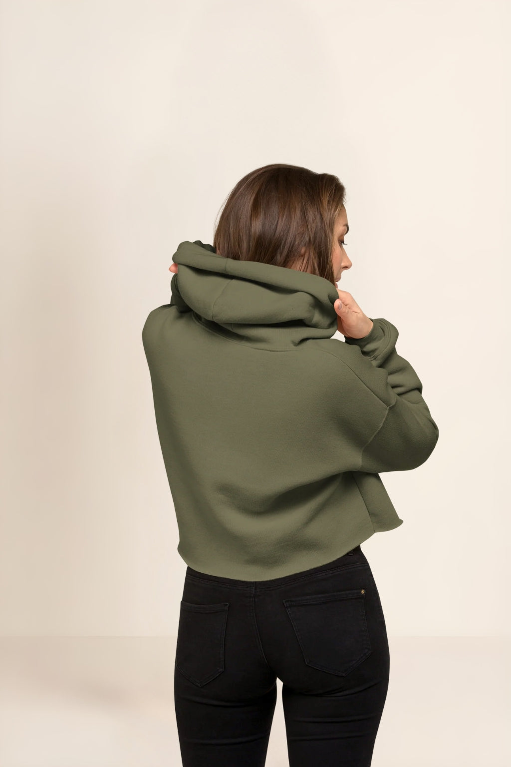 Canis Alpine White Walker Crop Hoodie
