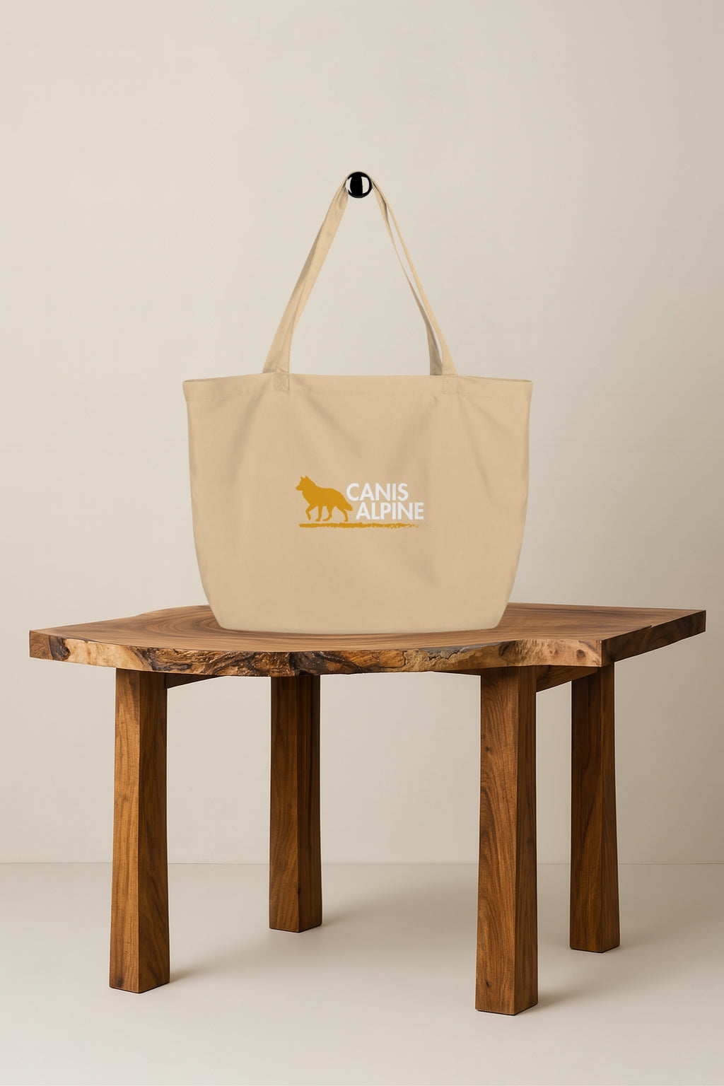 Large Canis Alpine Beige Terra Tote Bag