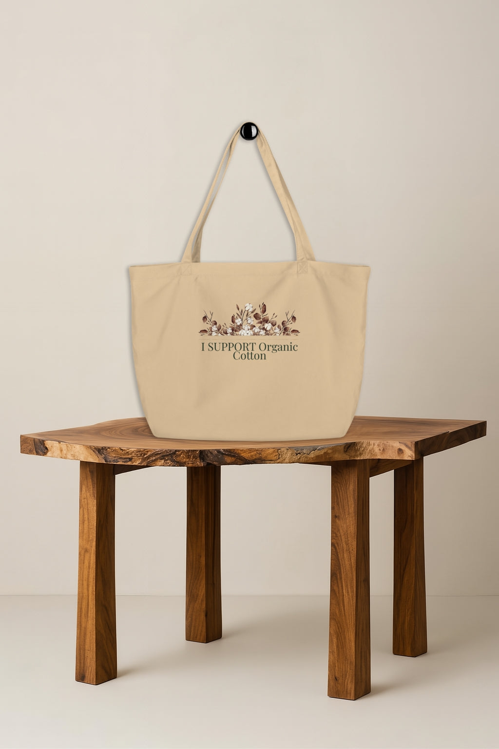Large Canis Alpine Beige Terra Tote Bag