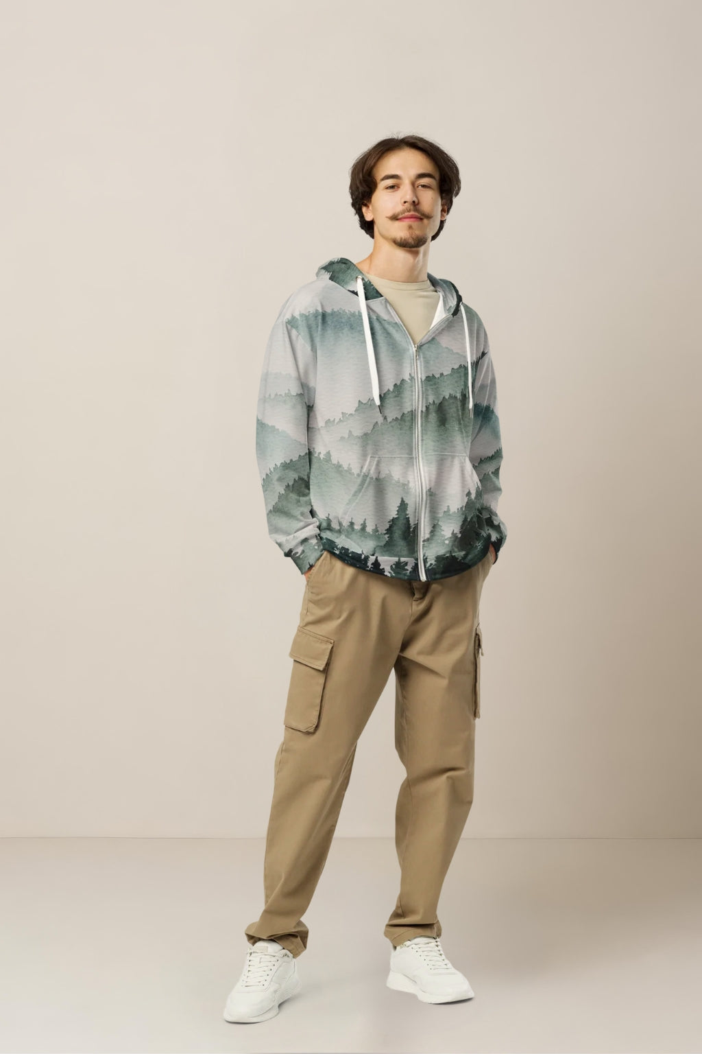 Pinus Nebulosa Unisex zip hoodie