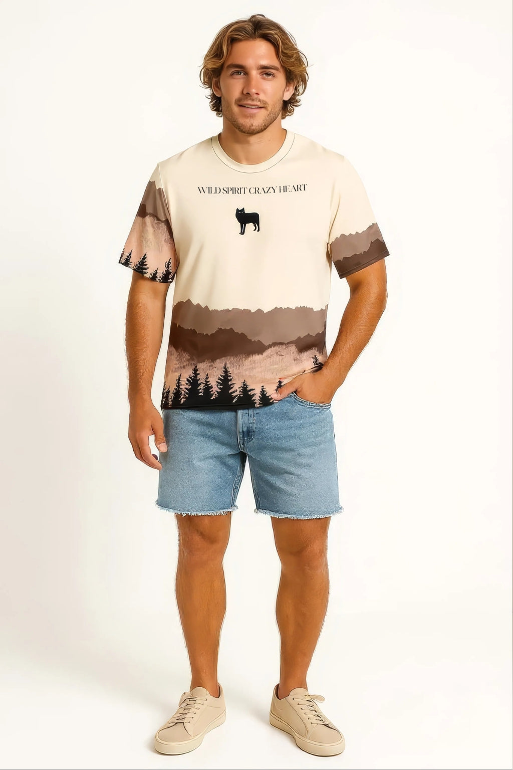 Wild Spirit Crazy Heart Homines T-shirt