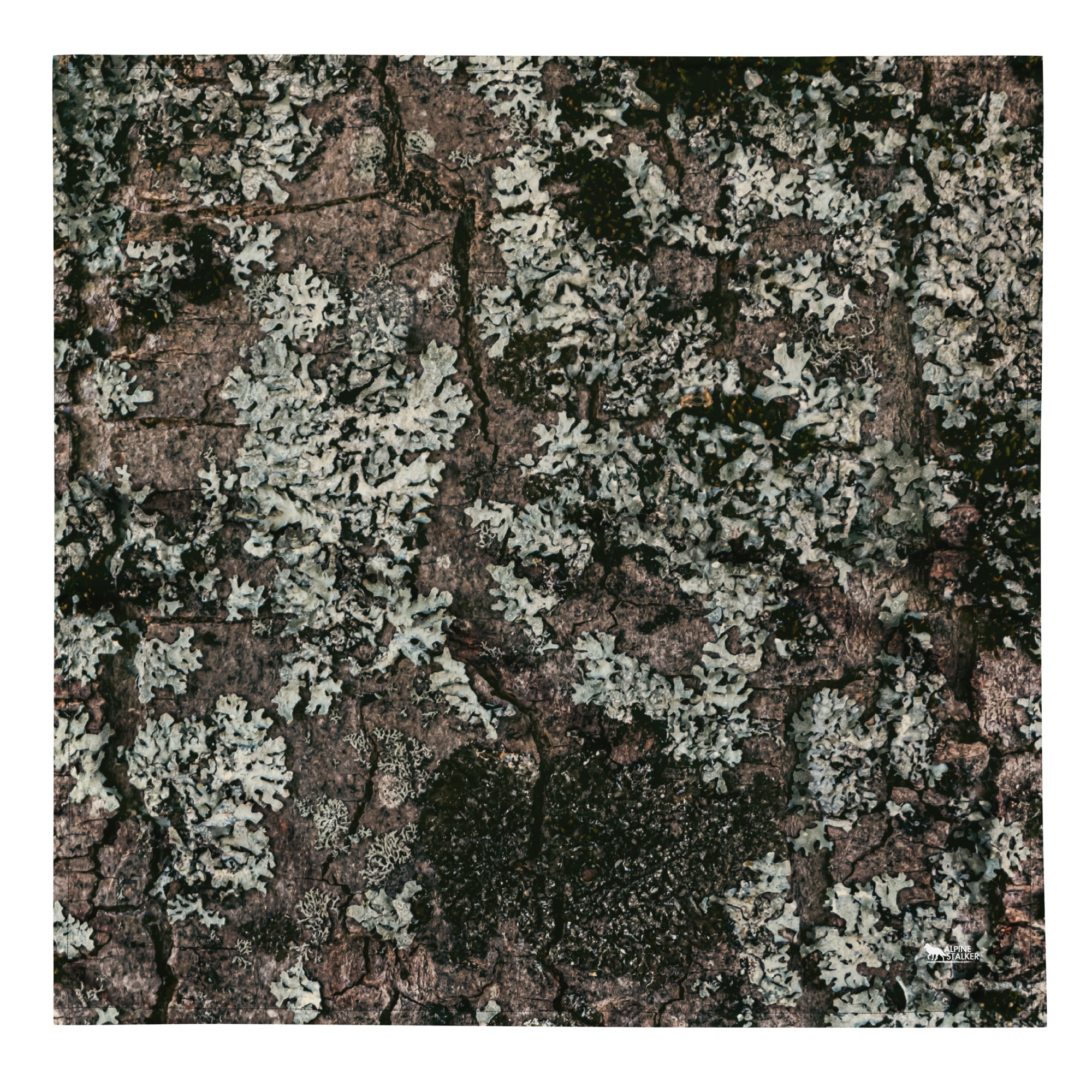 Camouflage print bandana made from lightweight, breathable recycled polyester with moisture-wicking fabric and UPF50+ protection.