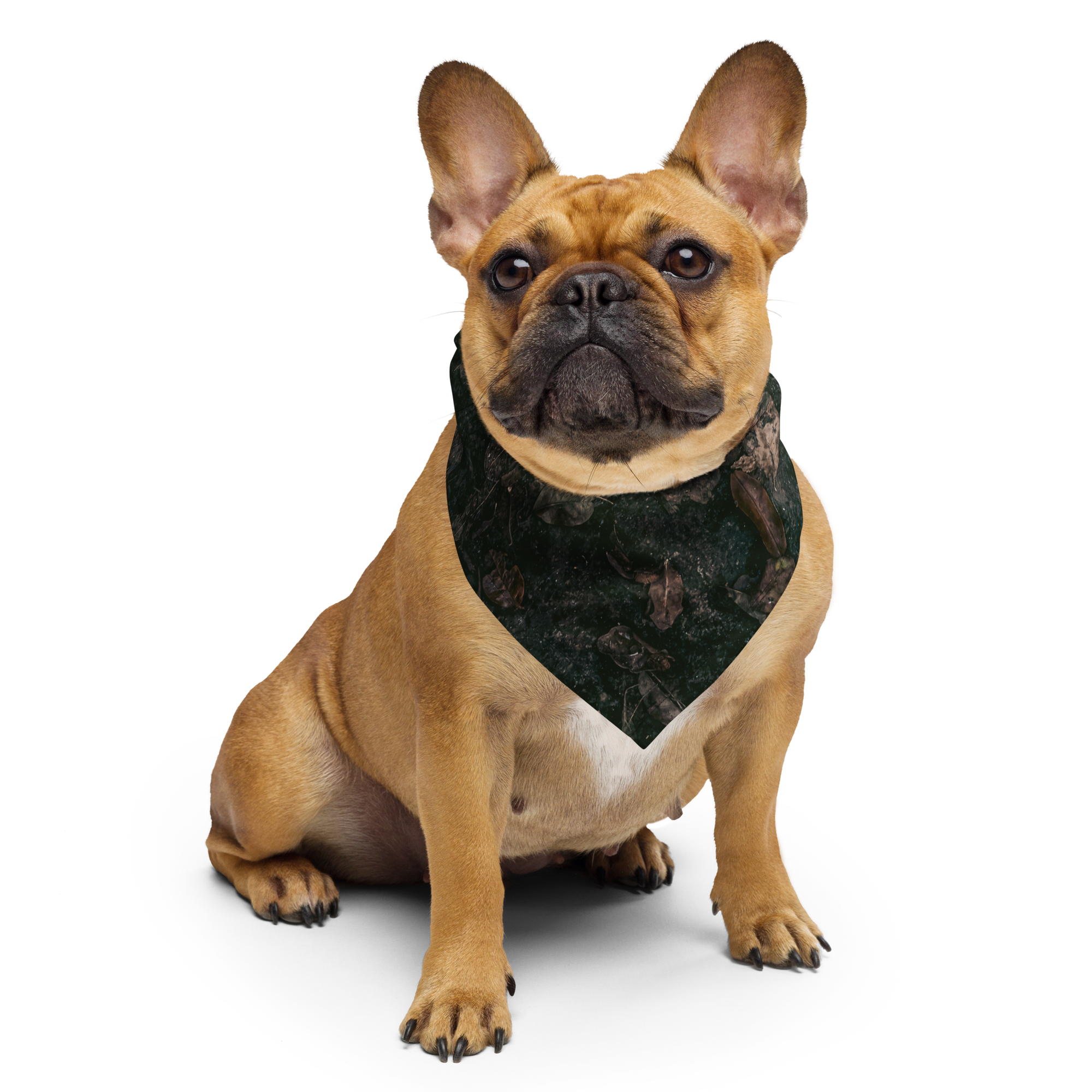 Camouflage print bandana made from lightweight, breathable recycled polyester with moisture-wicking fabric and UPF50+ protection.