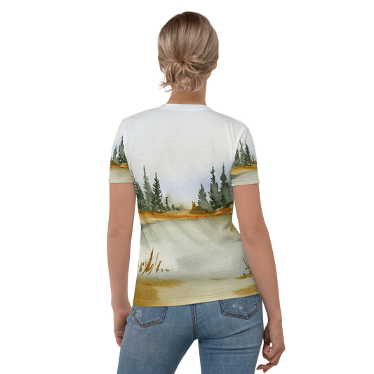 Alpine Forest Vista Feminae T-Shirt