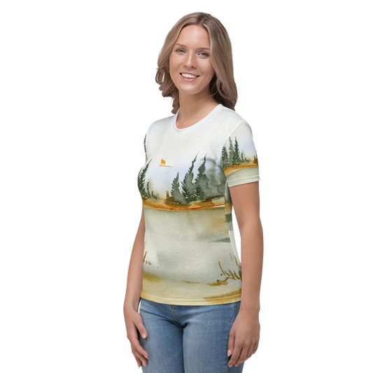 Alpine Forest Vista Feminae T-Shirt