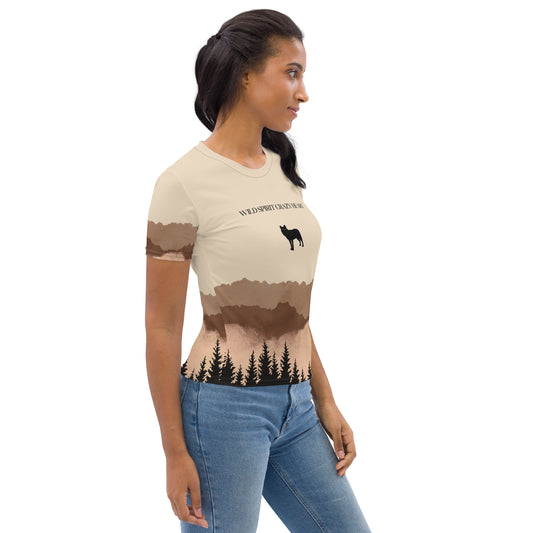 Wild Spirit Crazy Heart Feminae T-shirt