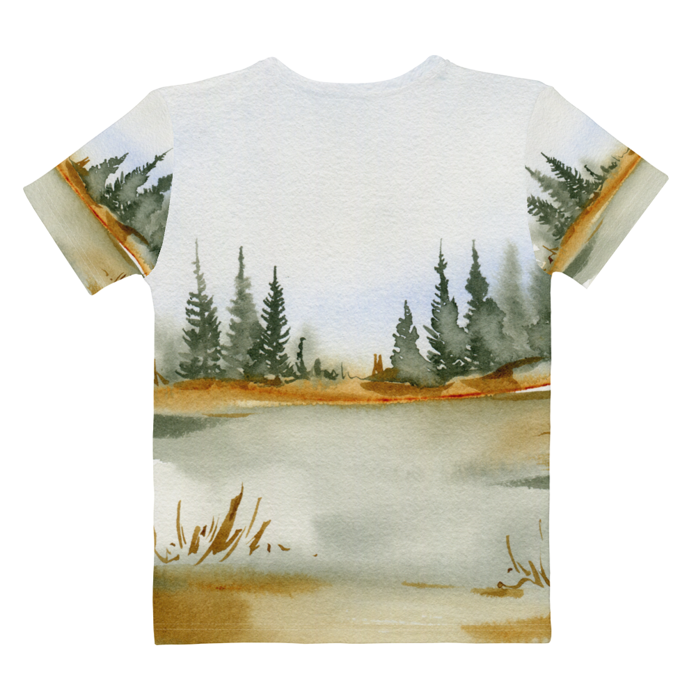 flat nature inspired t-shirt backside