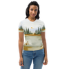 woman with nature inspired t-shirt