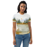 woman with nature inspired t-shirt